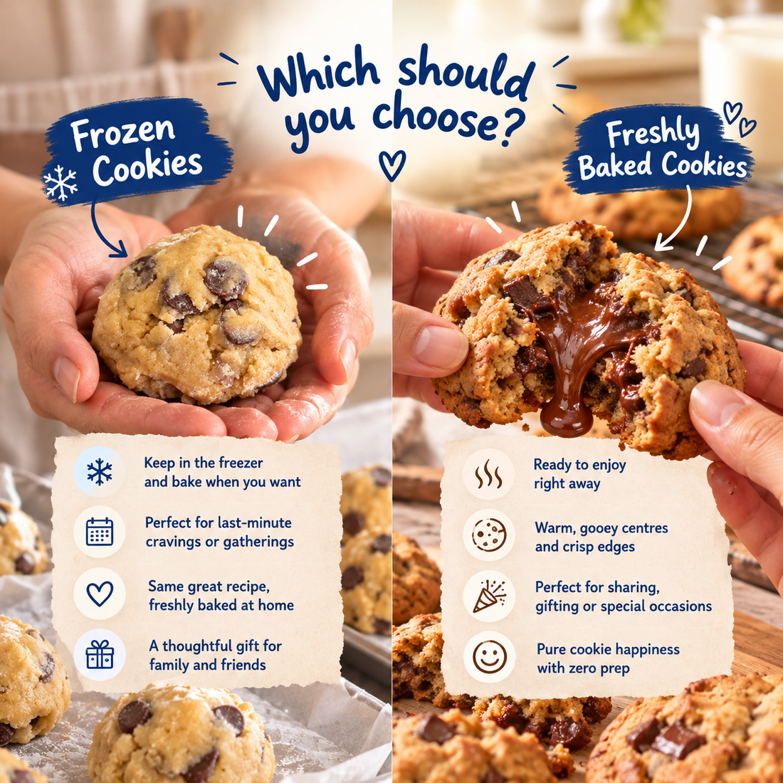 Frozen Cookie Dough vs Freshly Baked Cookies: Which Should You Choose?