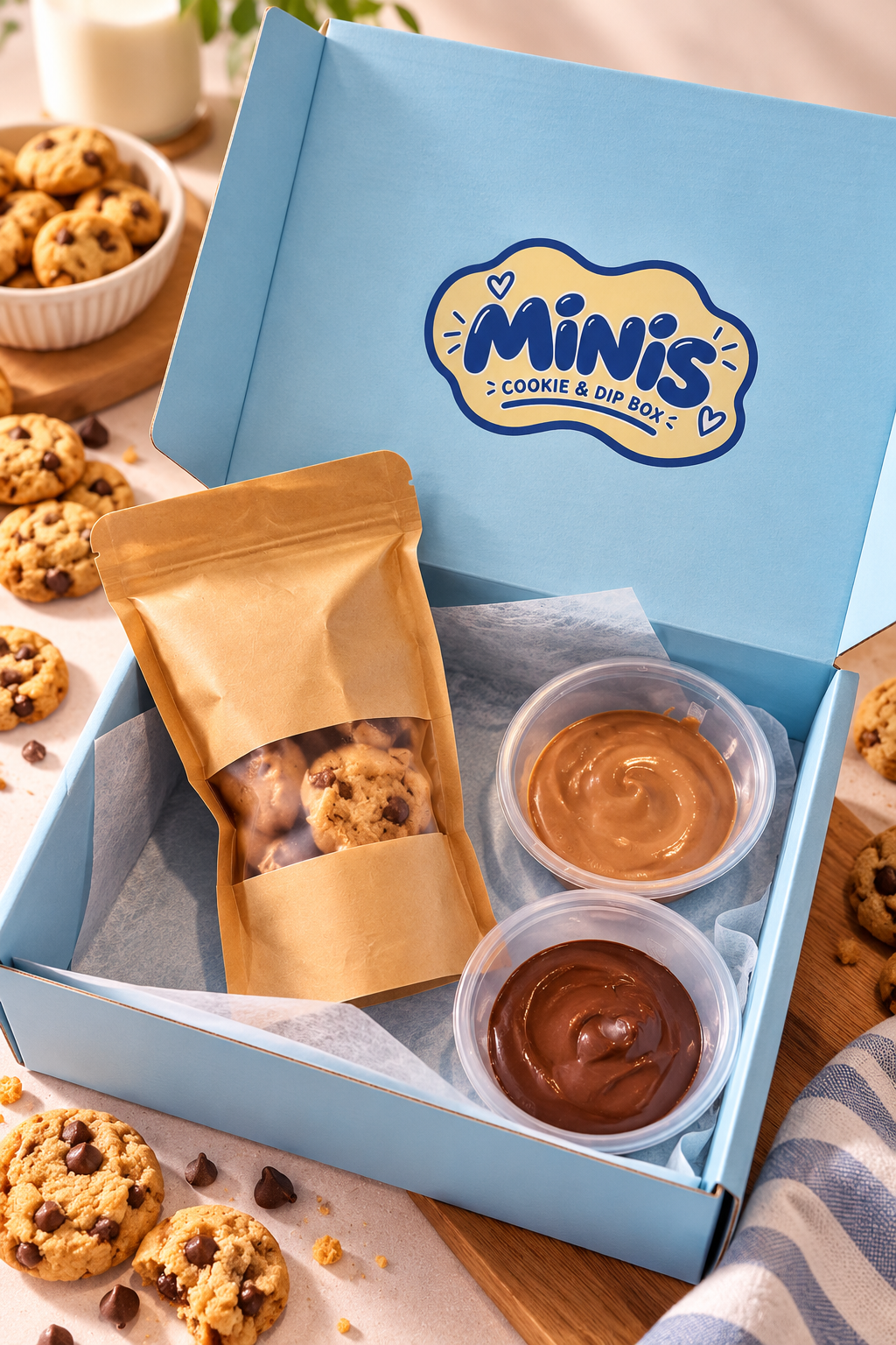 Madbakes Minis – Mini Chocolate Chip Cookies & Dip Box