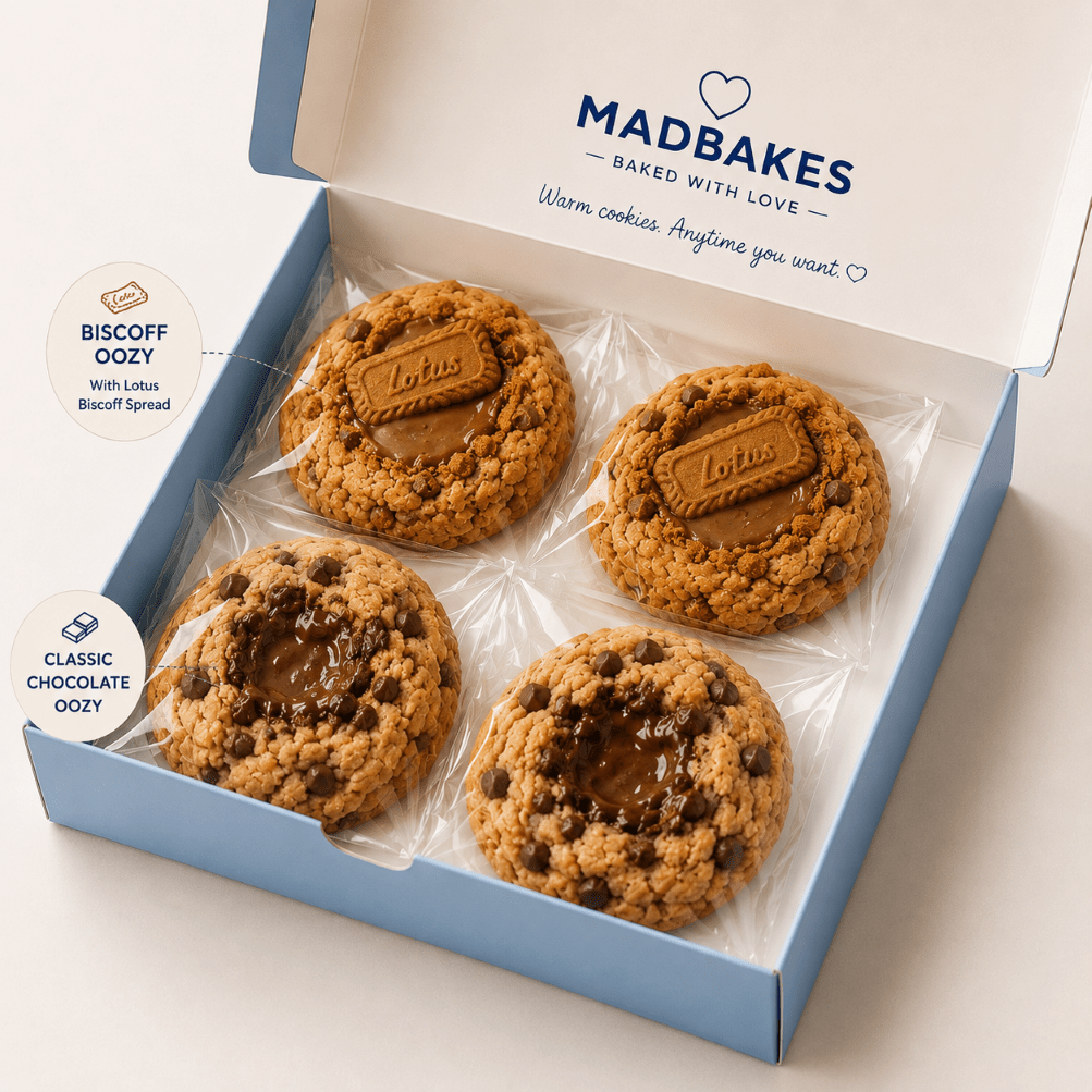 Oozy Cookies™ – Freshly Baked Stuffed NYC-Style Cookies - Madbakes