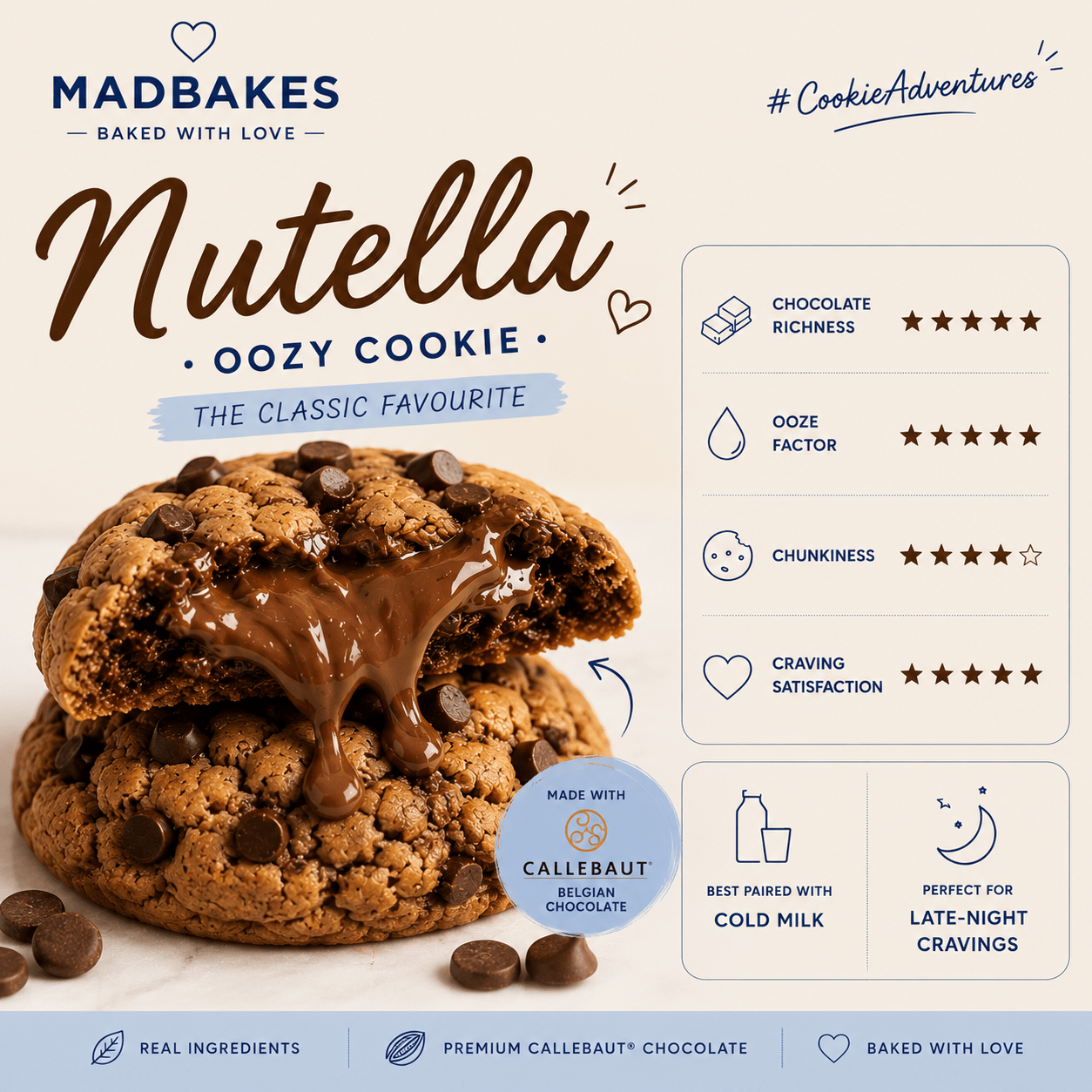 Oozy Cookies™ – Frozen Stuffed NYC-Style Cookies (Box of 6) - Madbakes