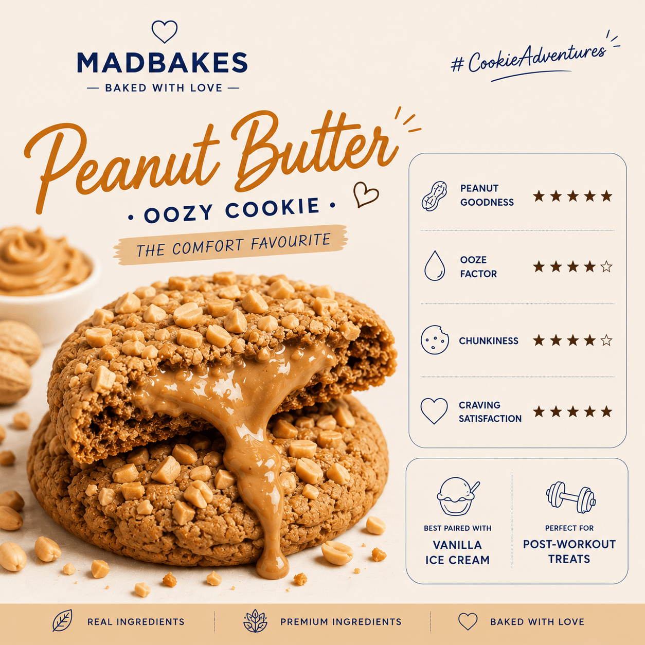 Oozy Cookies™ – Stuffed NYC-Style Cookies Baking Kit (Makes 6 Cookies) - Madbakes