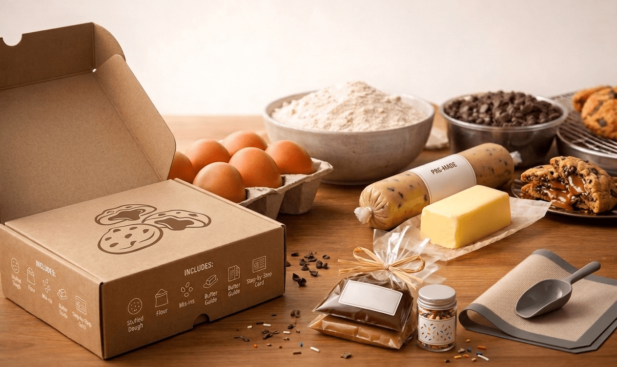 Oozy Cookies™ – Stuffed NYC - Style Cookies Baking Kit (Makes 6 Cookies) - Madbakes