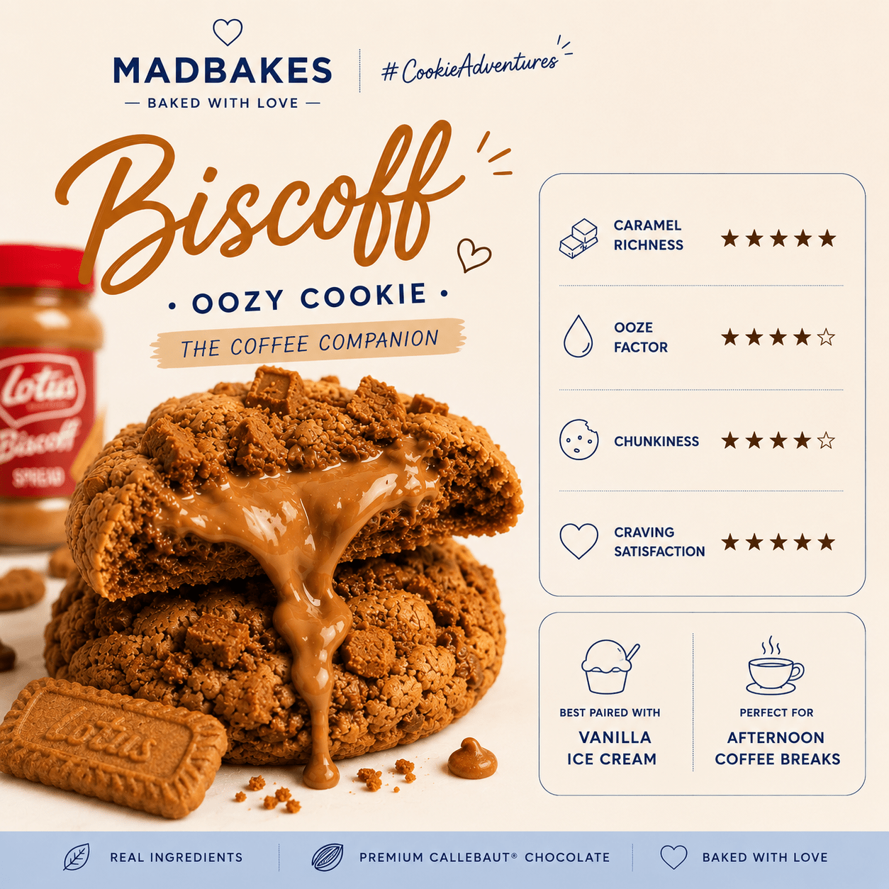 Oozy Cookies™ – Stuffed NYC-Style Cookies Baking Kit (Makes 6 Cookies) - Madbakes